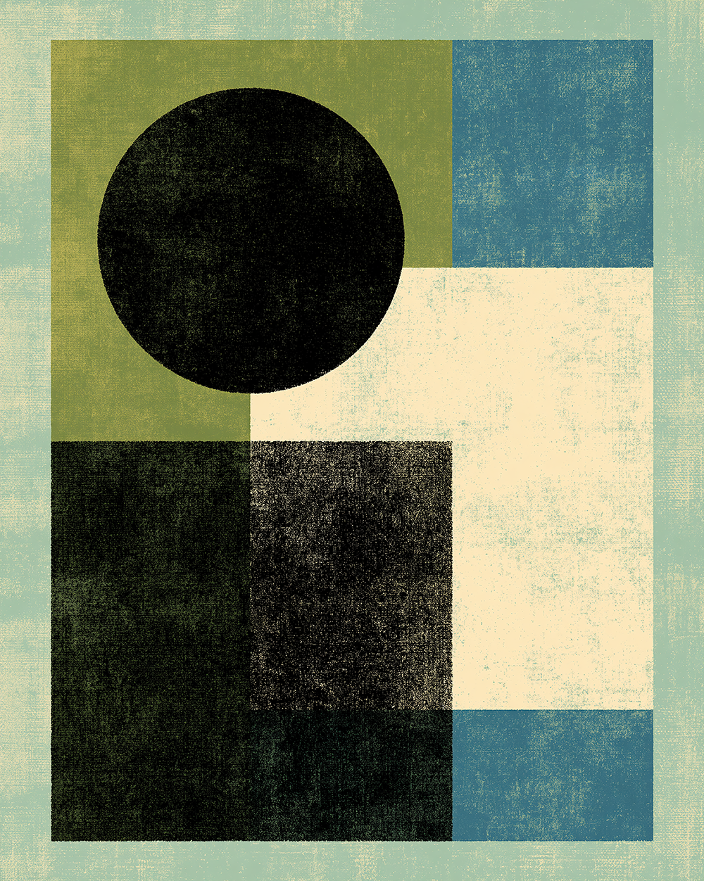 Indigo Mind Abstract Print
