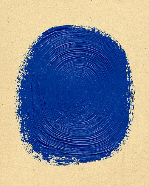 Cobalt Blue Abstract Print