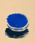 Blue Brushstroke Print