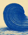 Cobalt Wave Print