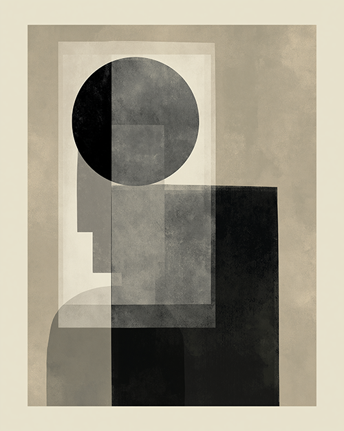 Grey Geometry Print