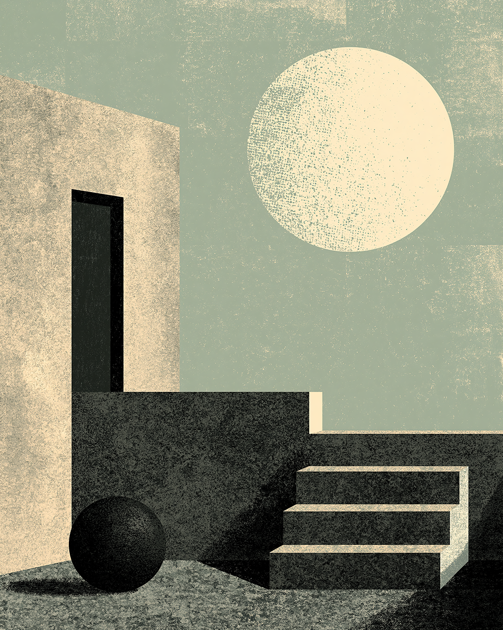 Indigo Places Print