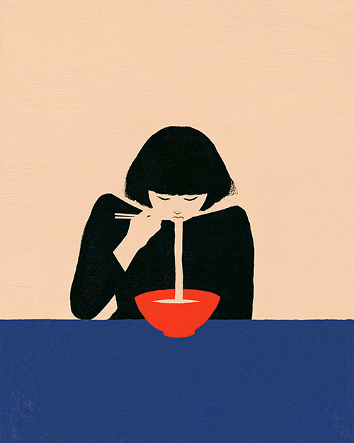 Noodle Girl Print