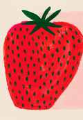 Strawberry Gouache Print