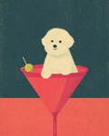 Martini Puppy Print