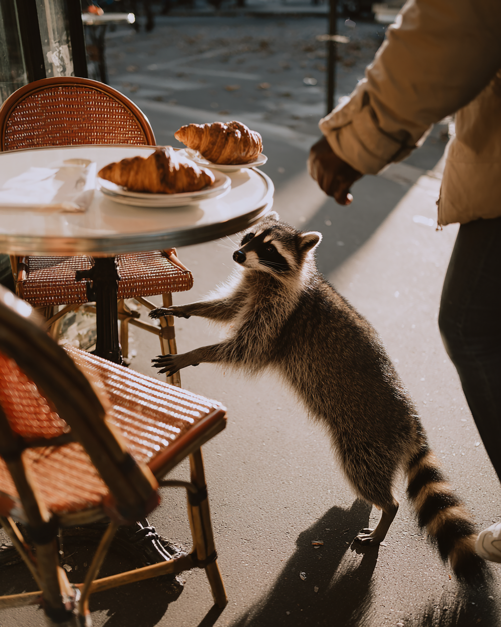 Raccoon In Paris Print