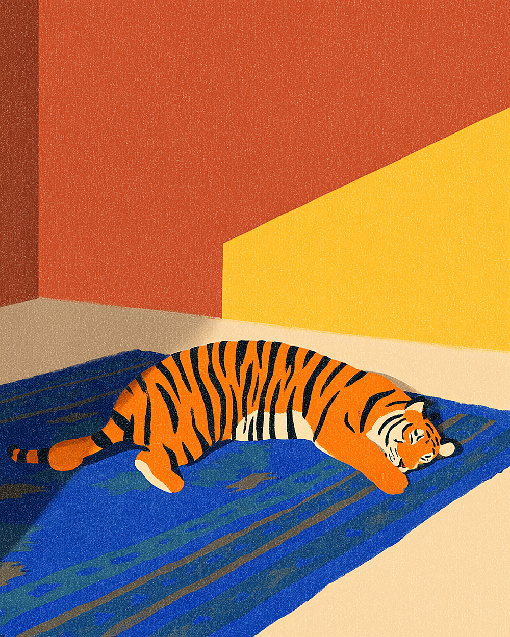 Sleeping Tiger Print