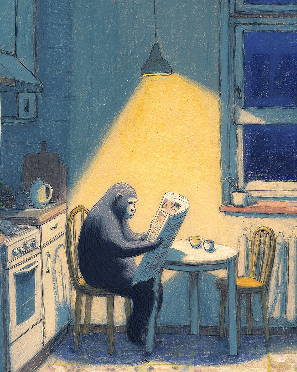 Reading The Monkey Times Print