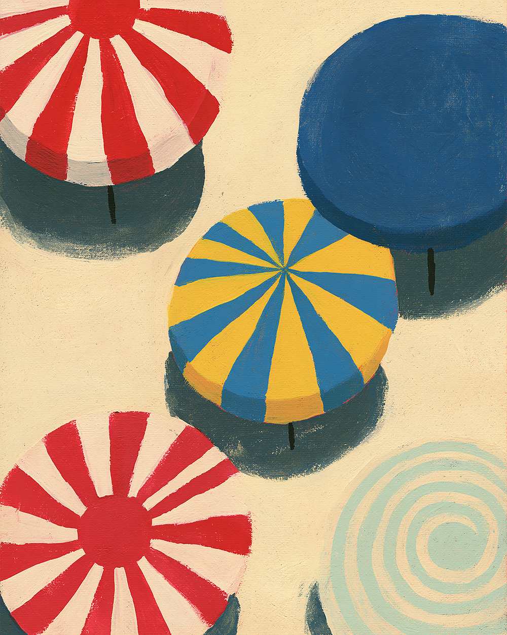 Umbrella's From Above Print