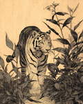 Wild Inky Tiger Print