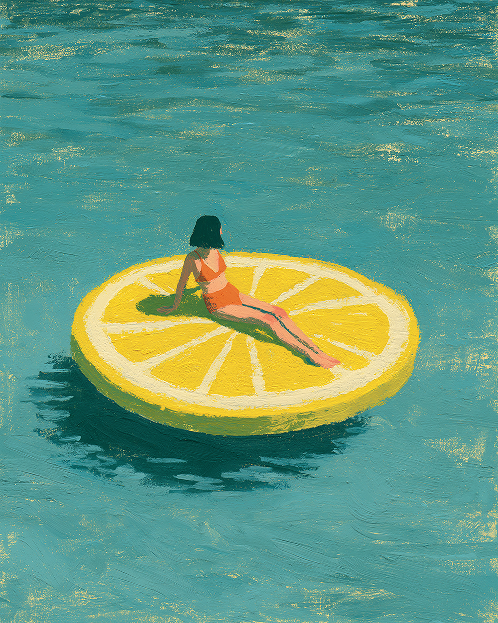 Floating On Water Print