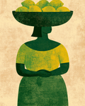 Green Lemon Lady Print