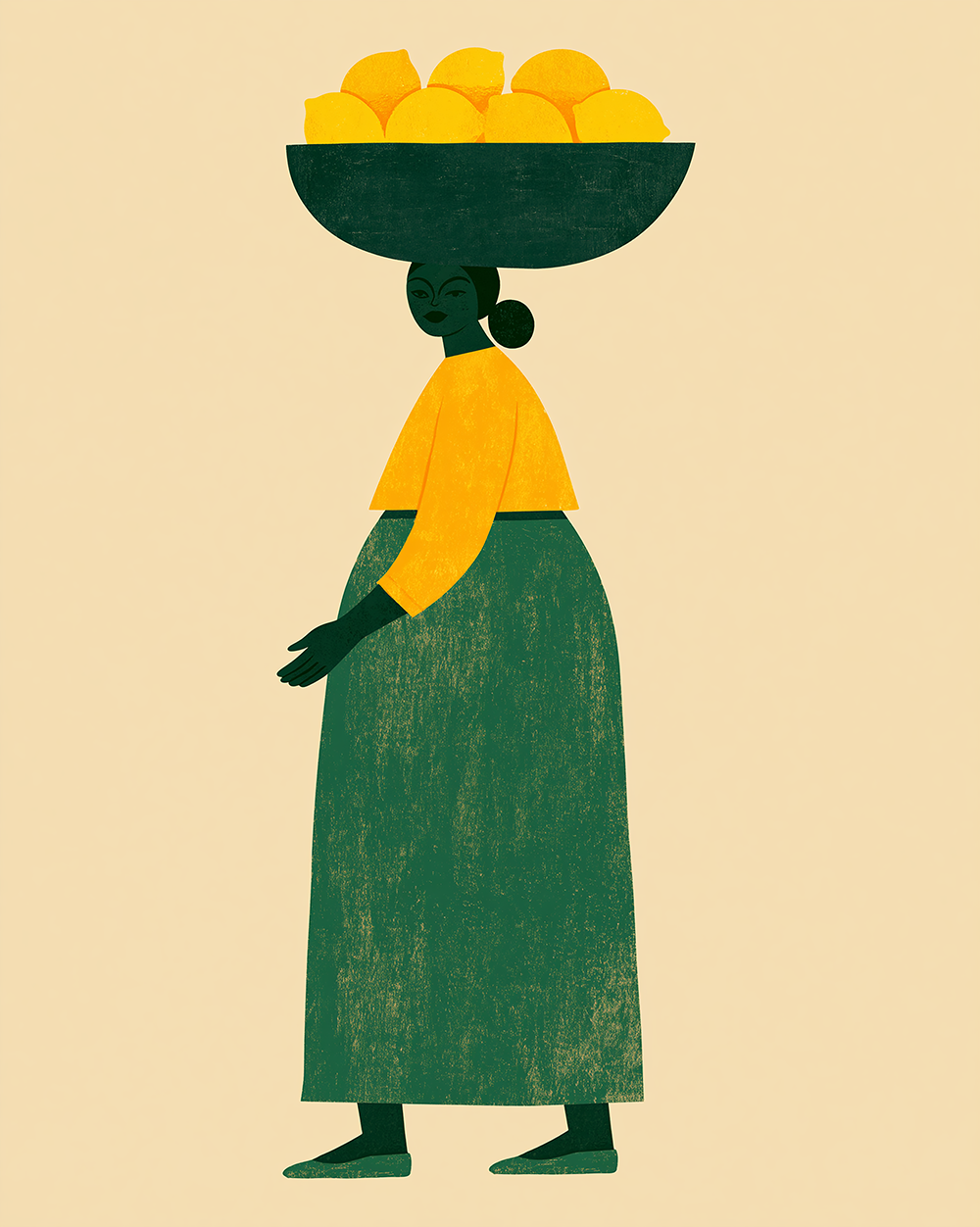 Lady With The Lemons Print
