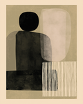 Striped Neutral Abstract Print