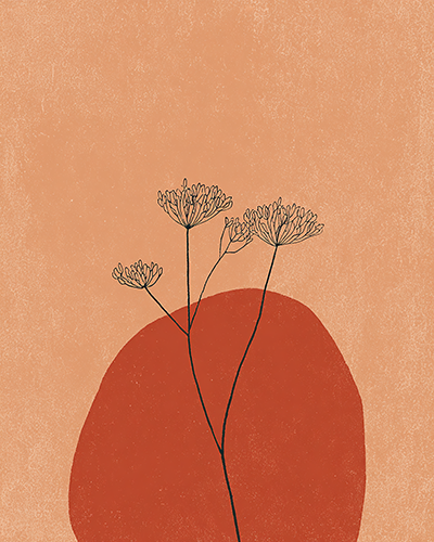 Terracotta Botanical Print
