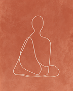 Terracotta Figure Line Print