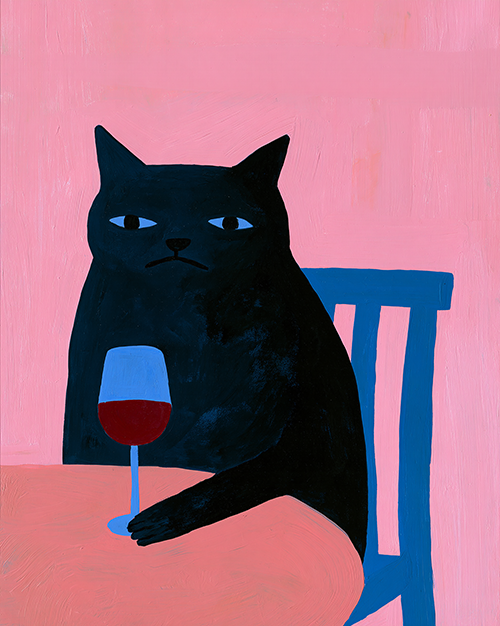 Tipsy Cat Print
