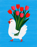 Tulip Chicken Print