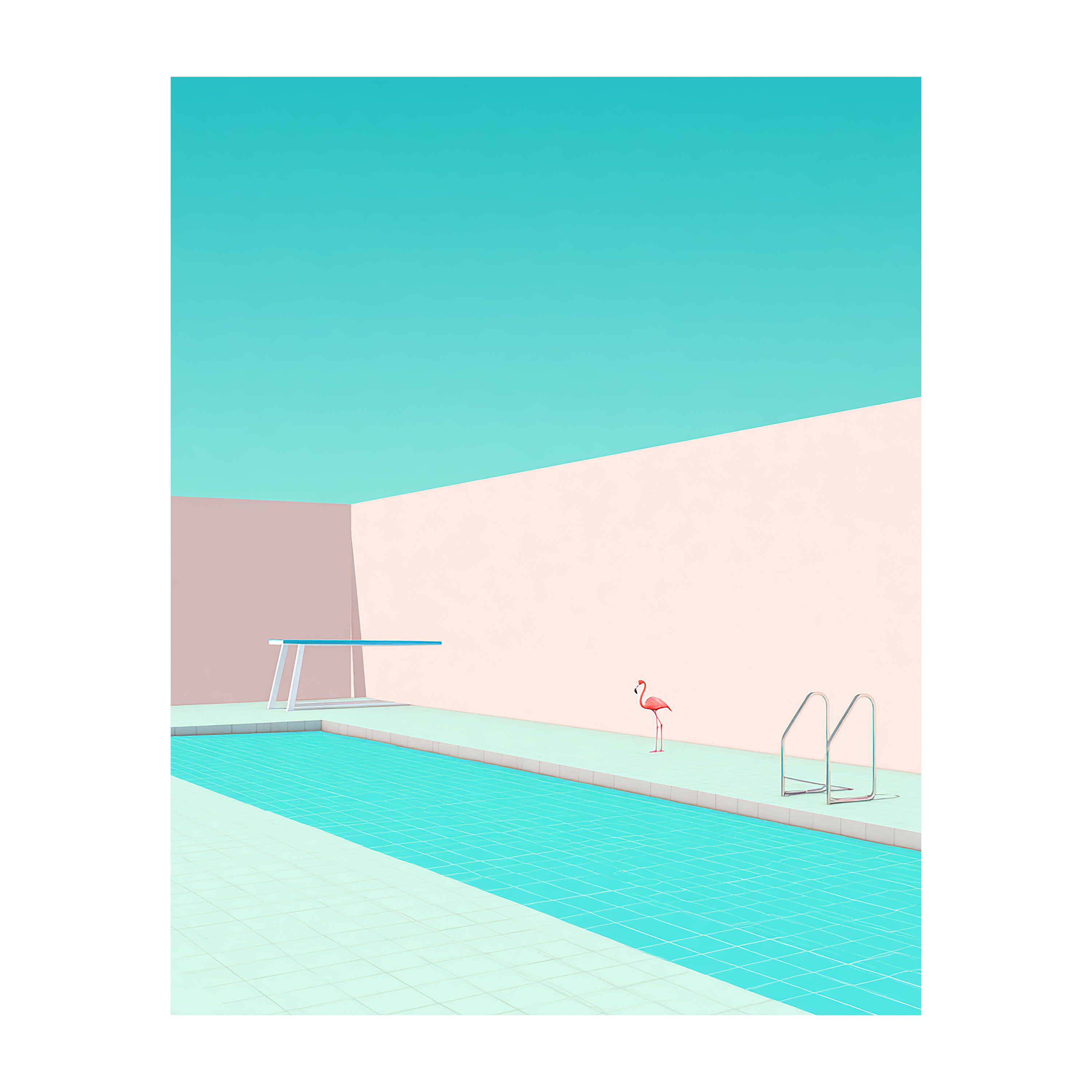 Pink Flamingo Graphic Print