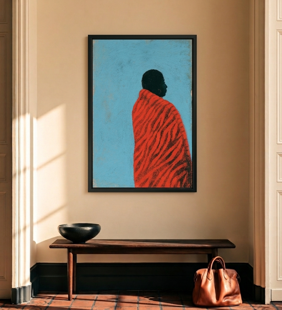Woman In Red Print