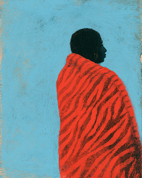 Woman In Red Print
